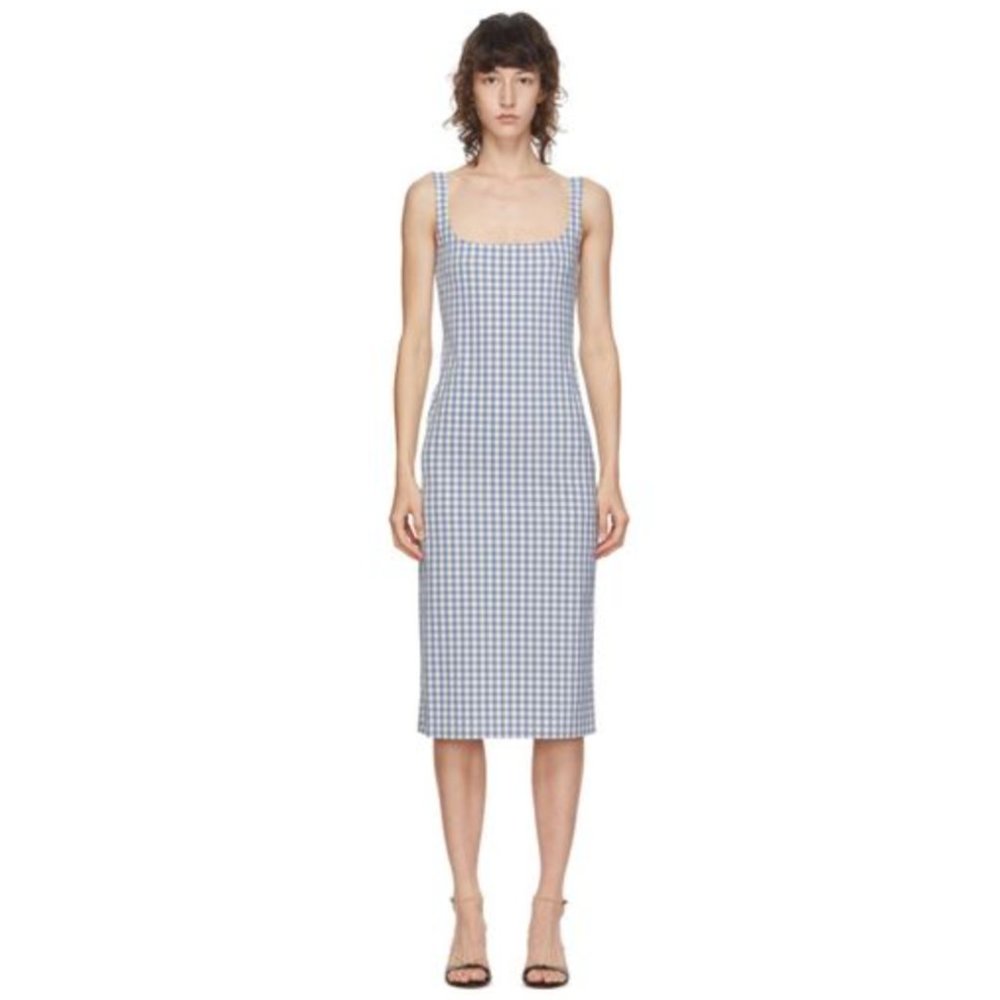Maryam Nassir Zadeh Salma Dress Blue Gingham - Picture 2 of 16
